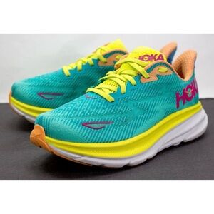Hoka One One Clifton 9 Womens US 5.5 Wide Ceramic Evening Primrose Running Shoes